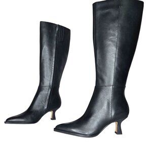 NWT Dolce Vita Women's Auggie Knee-High Black Leather Boots
